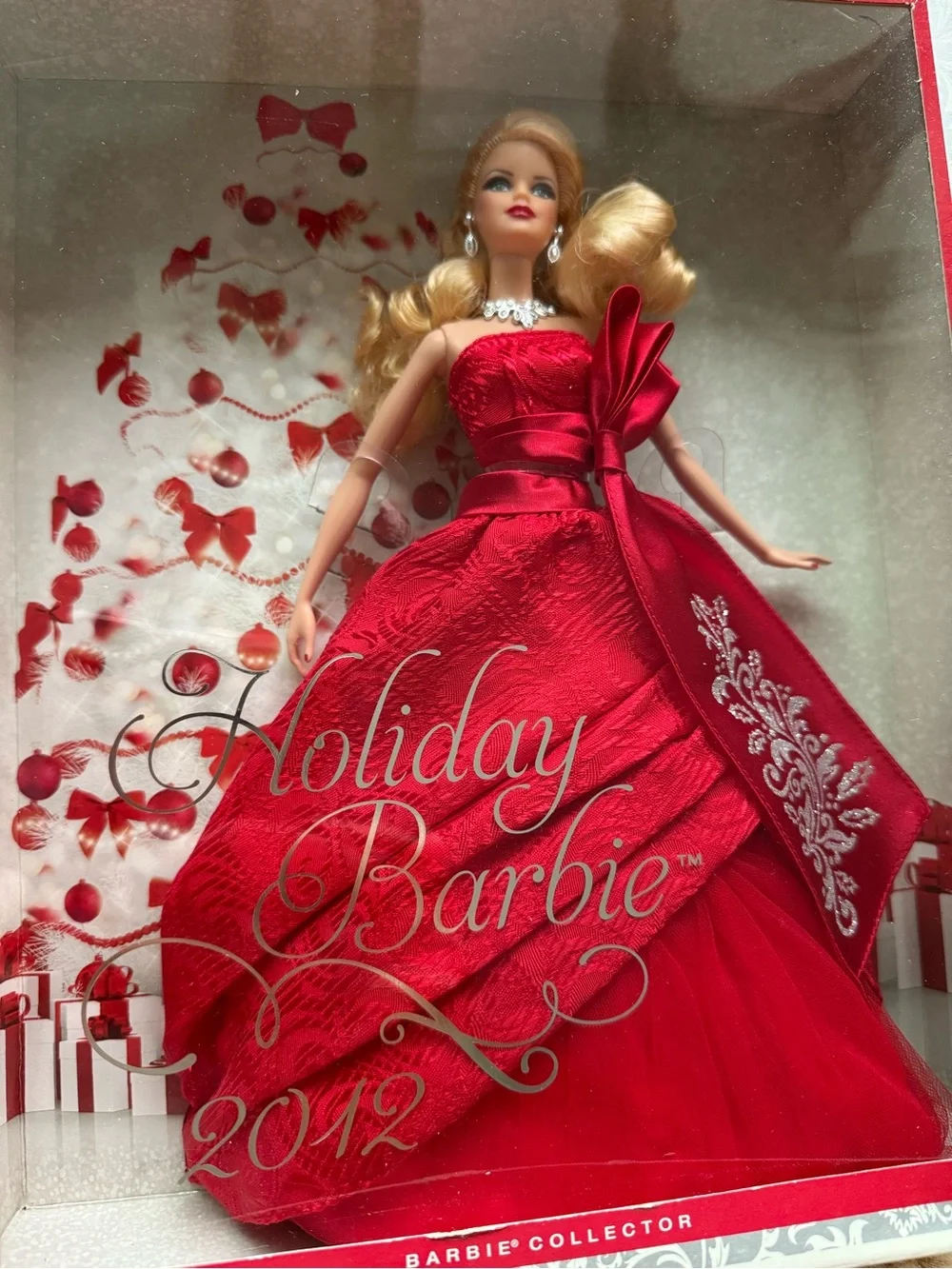 Barbie Holiday Collector Doll in Red Satin Gown
